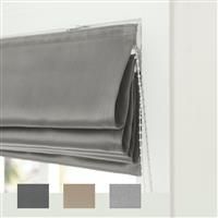 Little Black Book Plain Blackout Roman Blind - Dove Grey