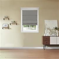 Little Black Book Plain Blackout Roman Blind - Dove Grey