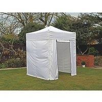 Mini Marquees Essential Full Kit 6' 6" x 6' 6" (Nominal) Hip Fabric Gazebo White (690RW)