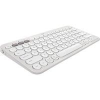 Logitech Pebble Keys 2 K380s, Multi-Device Bluetooth Wireless Keyboard with Customisable Shortcuts,Slim and Portable, Easy-Switch for Windows/macOS/iPadOS/Android/Chrome OS, QWERTY UK Layout, White