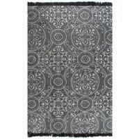 Kilim Rug Cotton 120x180 cm with Pattern Grey