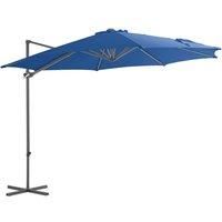 Cantilever Umbrella with Steel Pole Azure Blue 300 cm