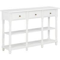 Console Table White 120x30x76 cm MDF