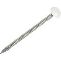 uPVC Nails White Head A4 Stainless Steel Shank 2 x 40mm 250 Pack (61221)