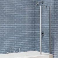 Merlyn Ionic Two Folding Square Bath Screen 1500mm H x 900mm W - 6mm Glass