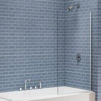 Nexa By Merlyn 6mm Square Fixed Panel Bath Screen - 1500 x 800mm