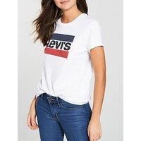 Levi's Women's The Perfect Tee T-Shirt, White (Sportswear Logo White 0297), Small