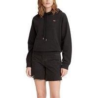 Levi/'s Women/'s Standard Hoodie Caviar Hooded Sweatshirt, XX-Small