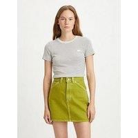 Levi'S Short Sleeve Rib Baby T-Shirt - Pencil Stripe Peach Melba