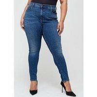 Levi/'s Women/'s Plus Size 721 High Rise Skinny Jeans, Blue Wave Dark Plus, 16 M