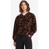 Levi/'s Women/'s Half Moon Pull Over Sweater, Tiger Ikat Dijon, XS