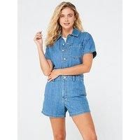 Levi/'s Women/'s SS Heritage Romper, Playday Jumpsuit, L