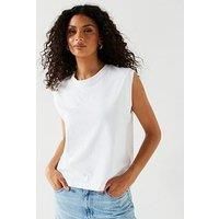 Levi/'s Women/'s Boxy Tank T-Shirt, White +, XS