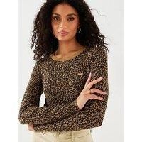 Levi'S Essential Long Sleeve T-Shirt - Annessa Cheetah Ermine - Brown