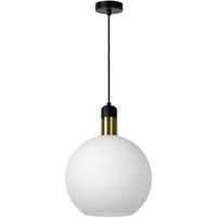 Lucide Julius hanging light, 1-bulb, opal, 28 cm