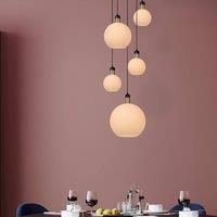 Lucide Julius pendant light, 5-bulb, opal