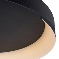 Lucide LED ceiling light Talowe black 30 cm