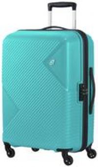 American Tourister Zakk Blue 4 Wheel Hard Case - Medium