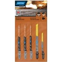 Norton Expert T-Shank Assorted Softwoods & Composites Jigsaw Blade Set - Pack of 10