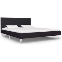 Bed Frame Black Fabric 150x200 cm King Size