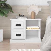 Bedside Cabinet White 60x35.5x45 cm