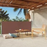 Patio Retractable Side Awning 117x300 cm Brown