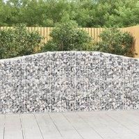 Arched Gabion Baskets 9 pcs 400x50x100/120 cm Galvanised Iron