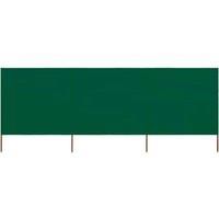 3-panel Wind Screen Fabric 400x80 cm Green