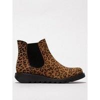 Fly London Women/'s SALV195FLY Fashion Boot, Tan/Cheetah, 3 UK