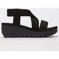 Fly London Women/'s YABI922FLY Sandal, Black, 4 UK