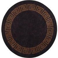 Rug Washable 120 cm Black and Gold Anti Slip