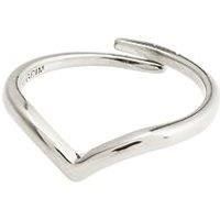 Pilgrim Lulu Recycled Stack Ring Silver-Plated - Adjustable Sizing