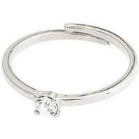 Pilgrim Lulu Crystal Stack Ring Silver-Plated