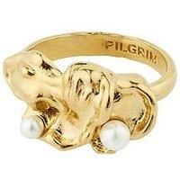 Pilgrim Moon Recycled Ring Gold-Plated