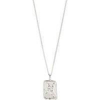 Pilgrim Aquarius Zodiac Sign Necklace, Silver-Plated