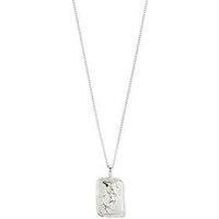 Pilgrim Aries Zodiac Sign Necklace, Silver-Plated