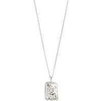 Pilgrim Taurus Zodiac Sign Necklace, Silver-Plated