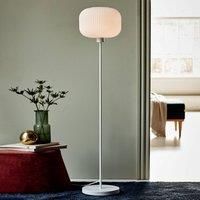 Milford floor lamp with white glass lampshade