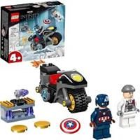 LEGO 76189 Marvel Captain America and Hydra Face-Off Building Set, Super Hero Toy for Kids Age 4 + with Motorbike