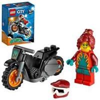 LEGO 60311 City Stuntz Fire Stunt Bike Show with Flywheel-Powered Toy Motorbike with Firefighter Racer Minifigure, for Kids 5 Years Old