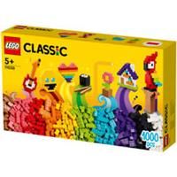 LEGO 11030 Classic Lots of Bricks Construction Toy Set, Build a Smiley Emoji, Parrot, Flowers & More, Creative Gift for Kids, Boys, Girls Aged 5 Plus