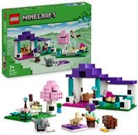 LEGO Minecraft The Animal Sanctuary, Building Toys for Girls and Boys Aged 7 Plus with Character Figures, plus Baby Zombie, Cow, Wolf, Rabbit, Magenta Sheep & Cat, Gift for Gamers and Kids 21253