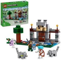 LEGO Minecraft The Wolf Stronghold Fortress Set, Building Toy for 8 Plus Year Old boys & Girls, Incudes Crafting Table, 2 Skeleton and Wolf Figures for Castle Action, Birthday Gift for Kids 21261