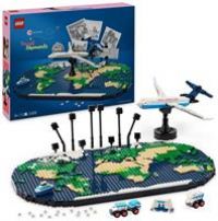 LEGO Family Travel Moments World Map Building Toy for Teens, Fun Living Room Decor or Wall Art Set for Imaginative Play or as a Family Activity, Includes Photo Holders, Gifts for Travellers 41838