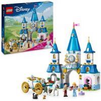 LEGO £ Disney Cinderella’s Castle & Horse Carriage Building Toy for 6+ Year Old Girls, with Princess Cinderella and Prince Charming Minidolls, Lucifer & Gus Figures, Birthday Gift for Fans 43275