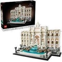 LEGO Architecture Trevi Fountain - Baroque Monument Model Kit with Palazzo Poli Facade & Minifigure Sculptures - Home or Office Decor DIY Set for Adults - Gift for History-Loving Men & Women - 21062