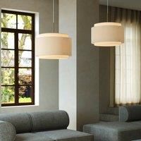 DFTP by Nordlux Takai hanging light, double-layer fabric lampshade