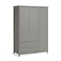 Habitat Brooklyn 3 Door Wardrobe - Grey