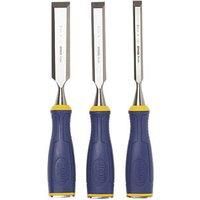 Irwin Marples MS500 Soft Touch Bevel Edge Chisel 3 Piece Set