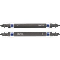 IRWIN 1923407 Impact Double-Ended Screwdriver Bits 100 mm PZ1 (Pack of 2)